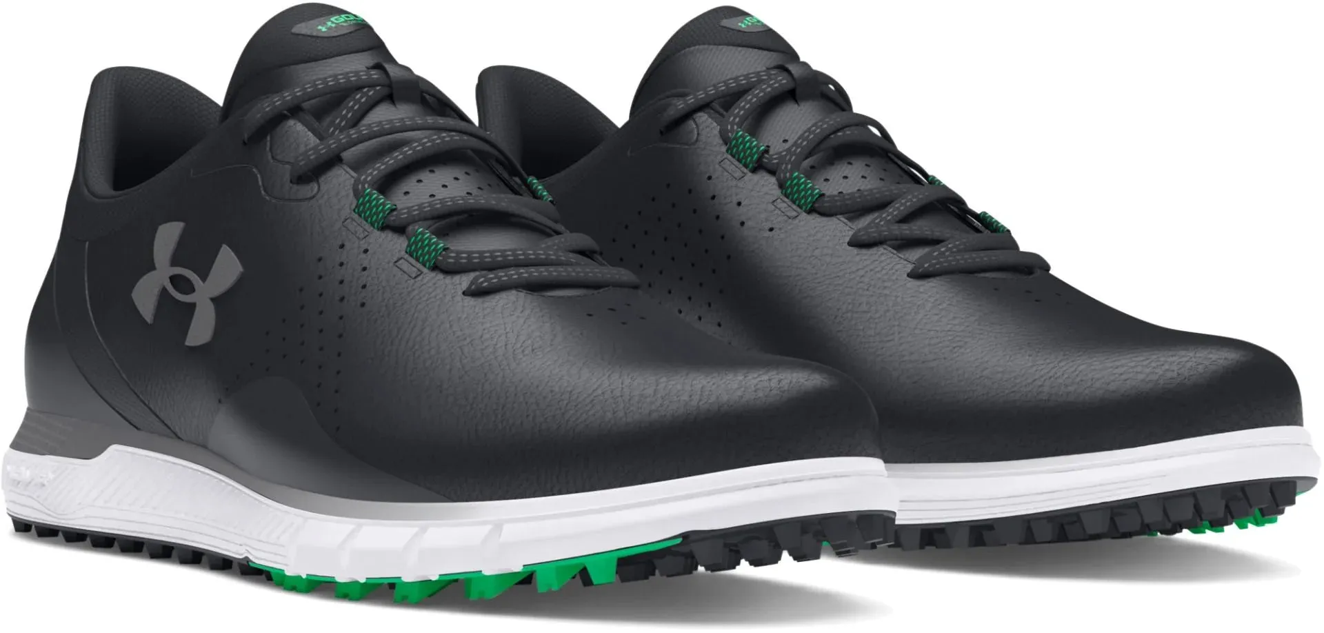 2024 Under Armour Men's Drive Fade Spikeless Wide Golf Shoes - Black/Black/Titan Gray