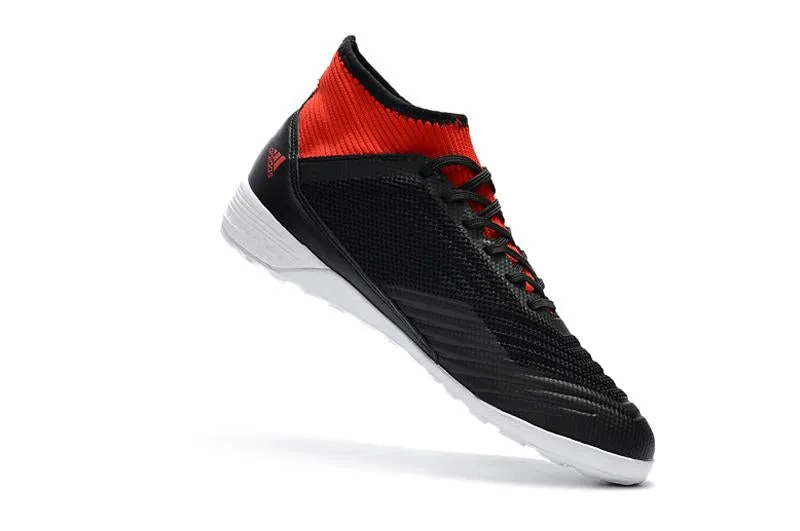 Adidas Predator IC Indoor Flat Soccer Shoes Black/White/Red