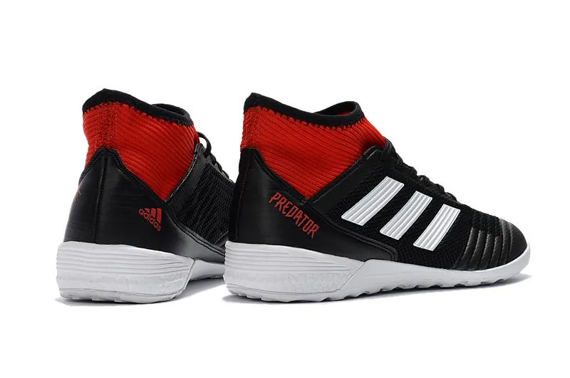 Adidas Predator IC Indoor Flat Soccer Shoes Black/White/Red