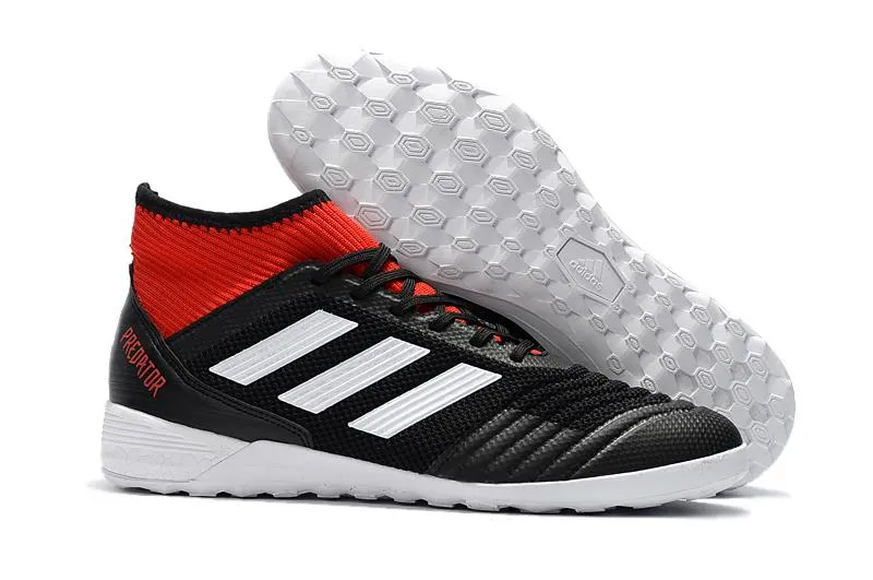 Adidas Predator IC Indoor Flat Soccer Shoes Black/White/Red