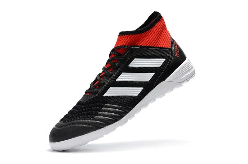 Adidas Predator IC Indoor Flat Soccer Shoes Black/White/Red