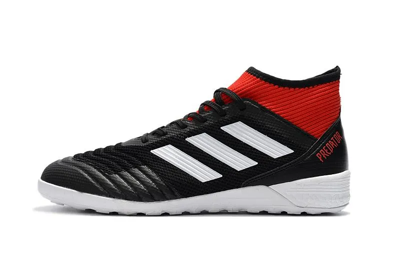 Adidas Predator IC Indoor Flat Soccer Shoes Black/White/Red