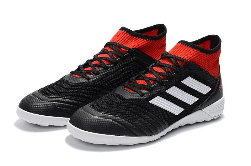 Adidas Predator IC Indoor Flat Soccer Shoes Black/White/Red