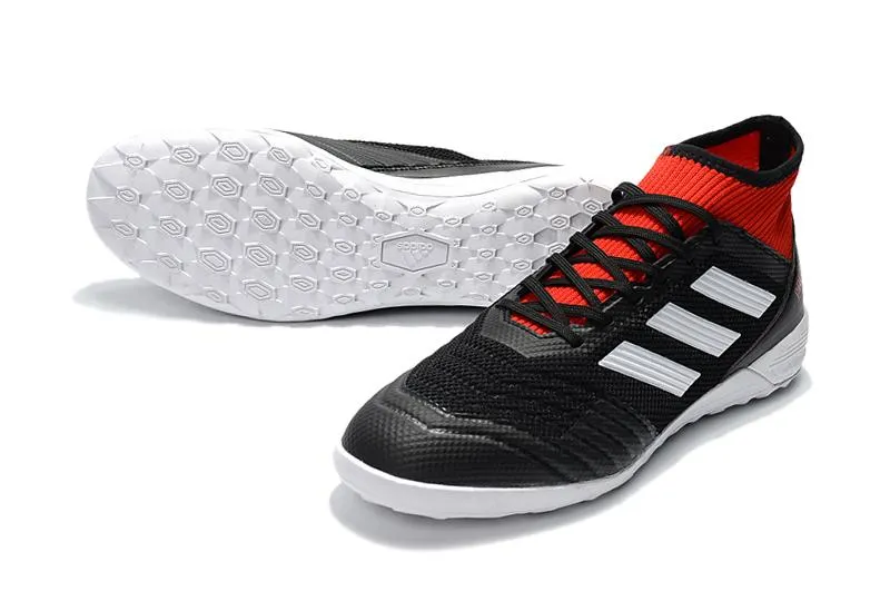 Adidas Predator IC Indoor Flat Soccer Shoes Black/White/Red