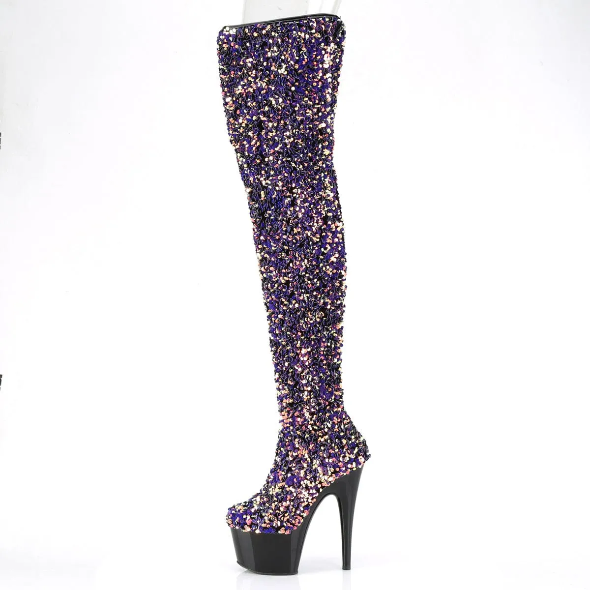 ADORE-3020 Purple Multi Sequins/Black