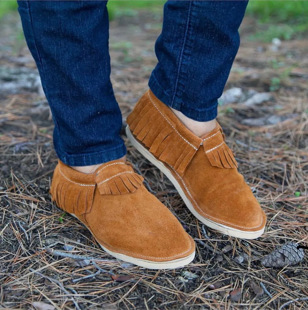 Adult Moccasin - Classic Fringe - Moab Suede