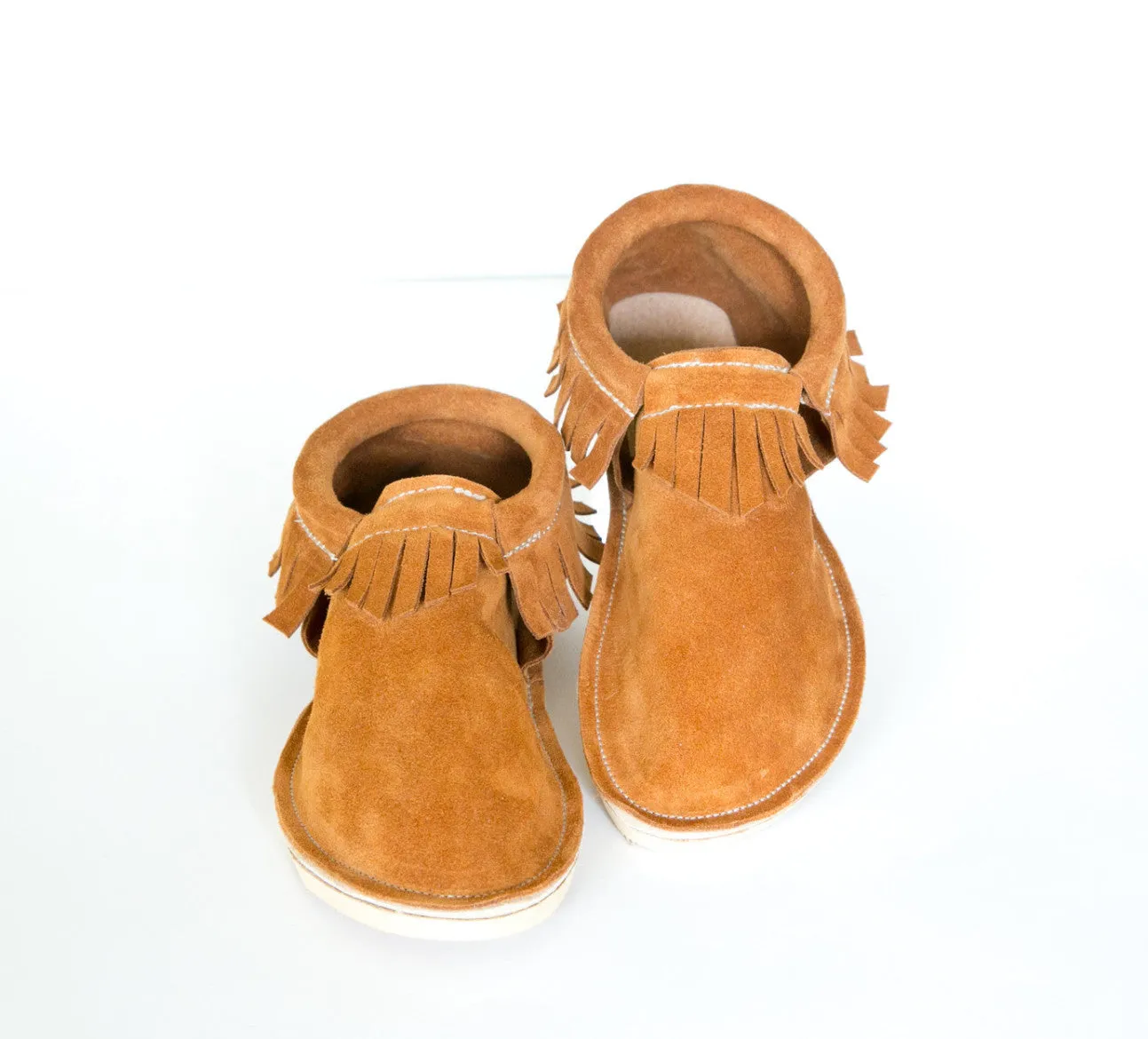 Adult Moccasin - Classic Fringe - Moab Suede