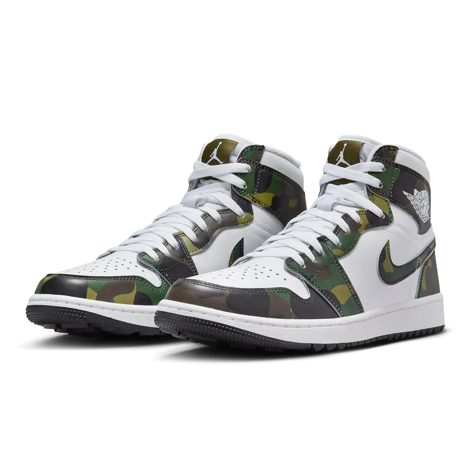 Air Jordan 1 High Top Golf Shoes Green Camo - SU24