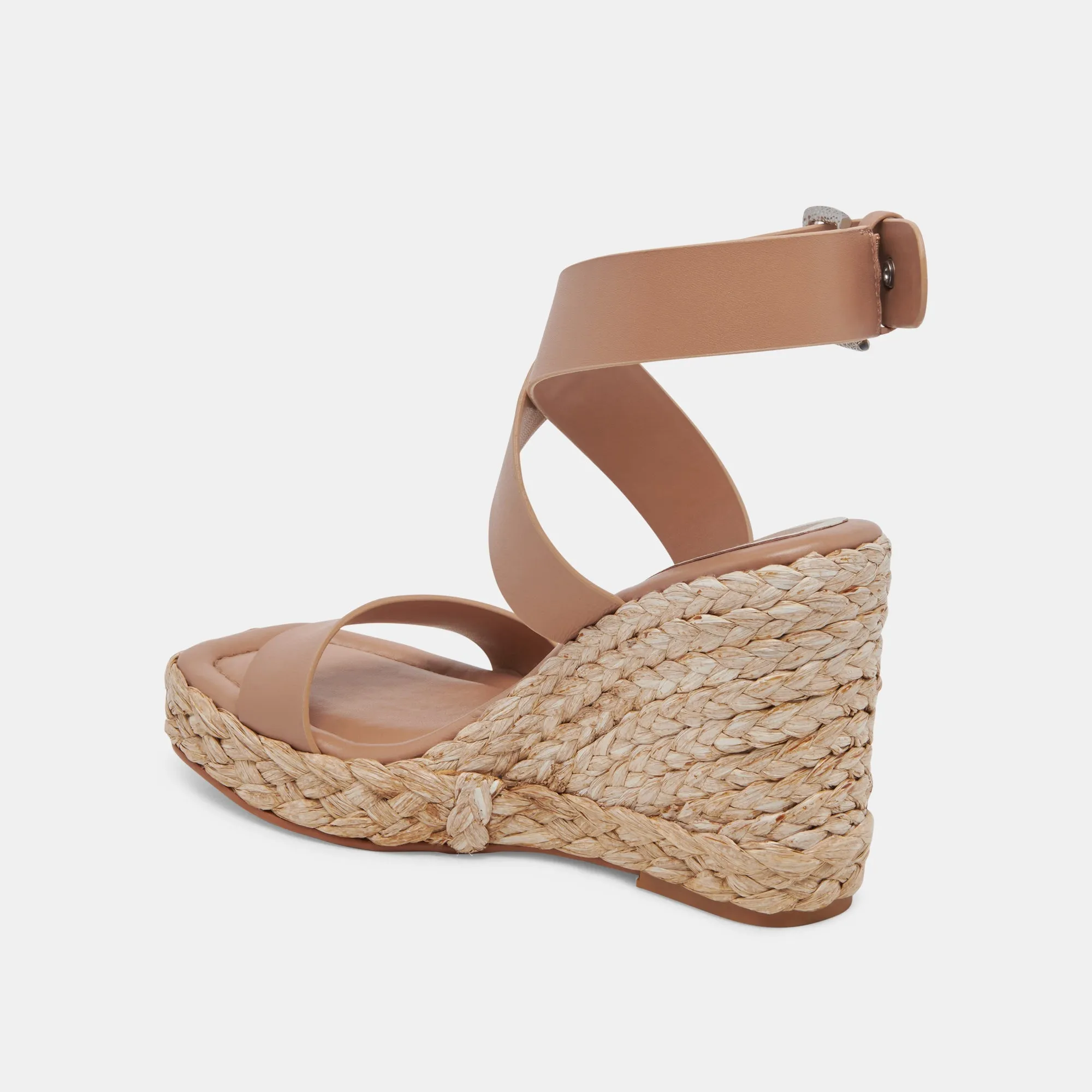 ALDONA WEDGES CAFE LEATHER - re:vita