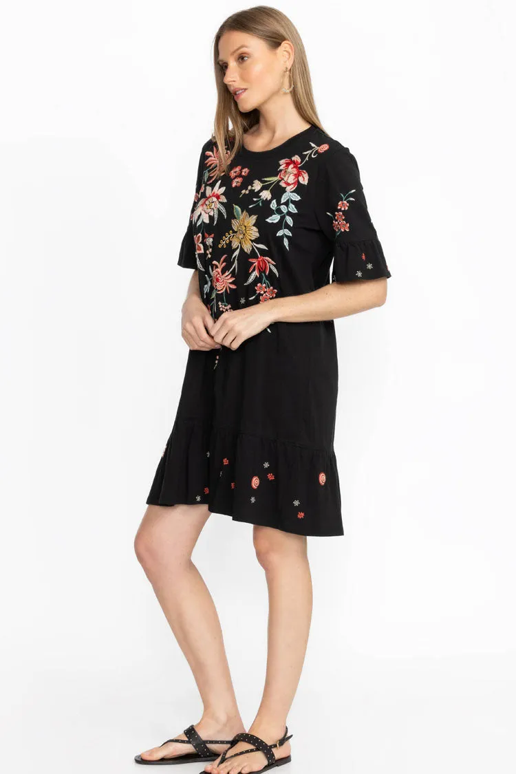 Andrean Ruffle Sleeve Short Dress