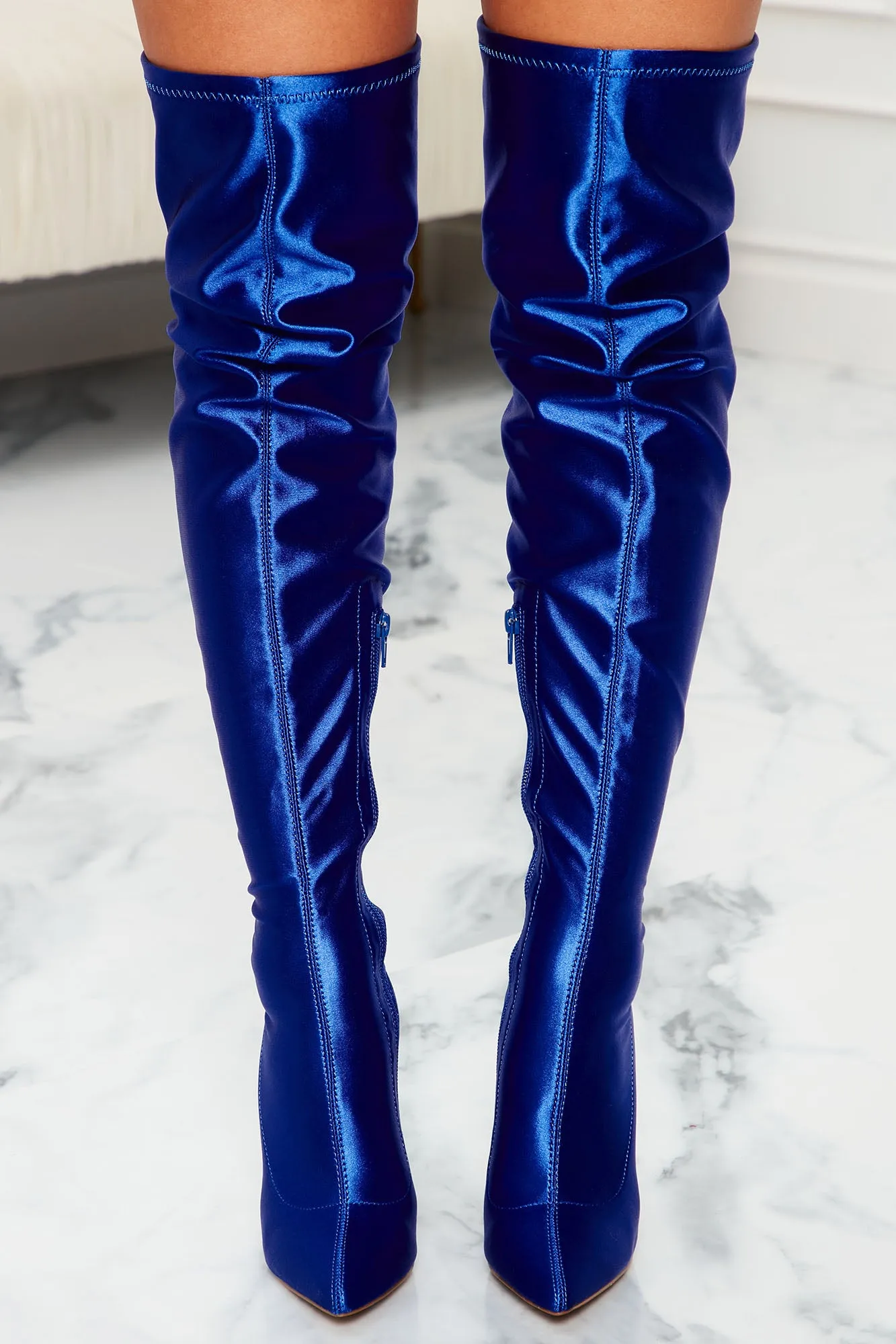 Ariella Thigh High Boots - Royal