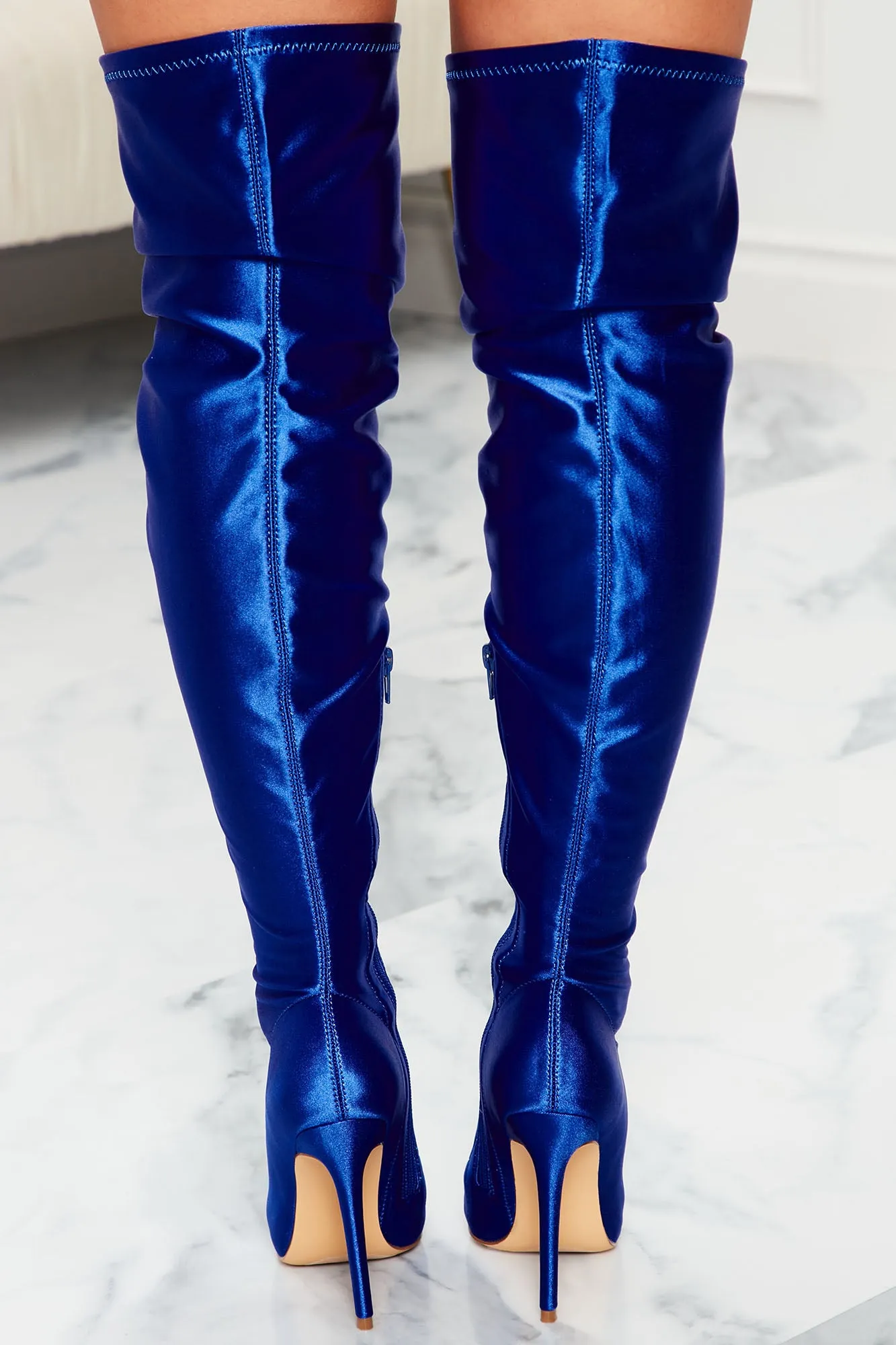 Ariella Thigh High Boots - Royal