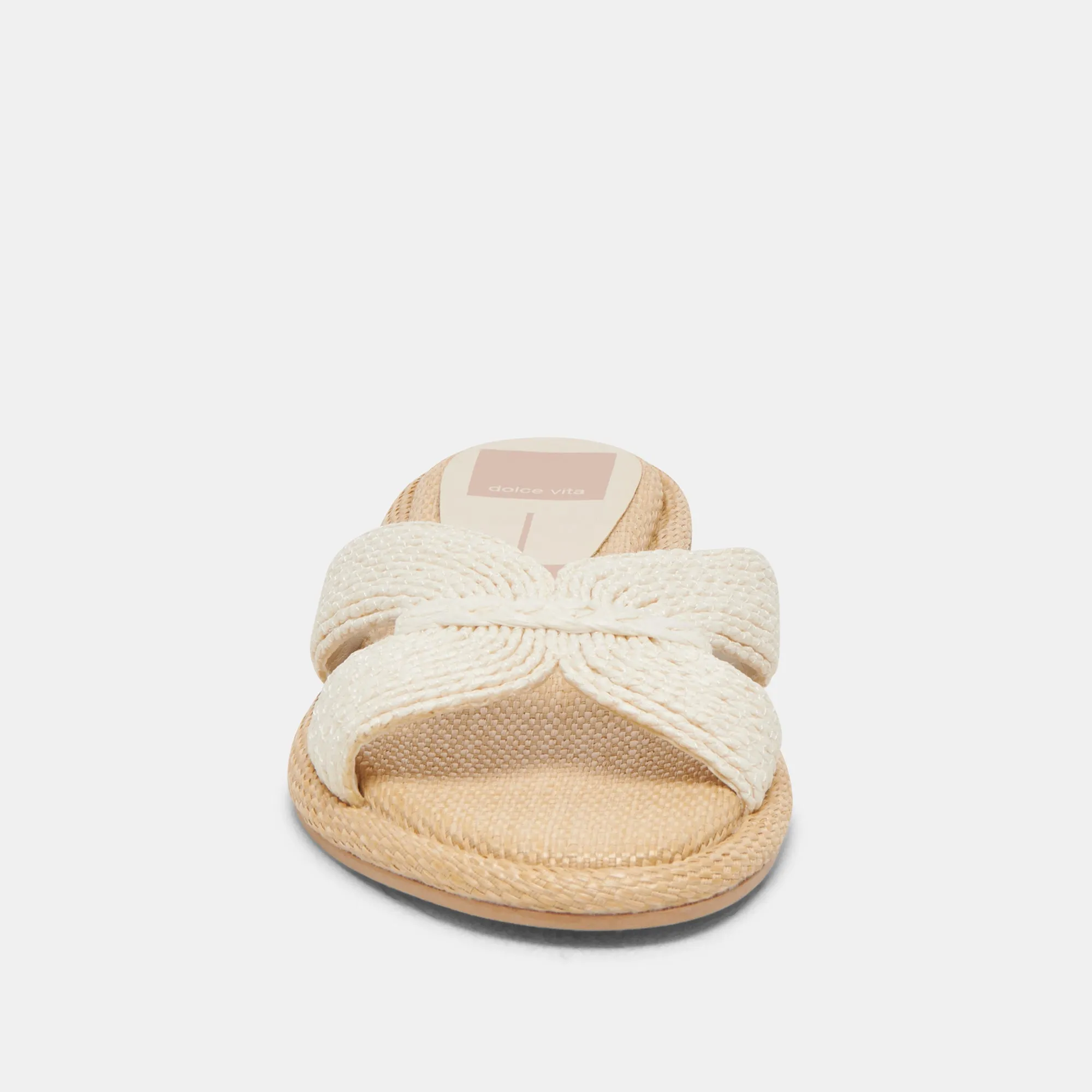 ATOMIC WIDE SANDALS WHITE RAFFIA