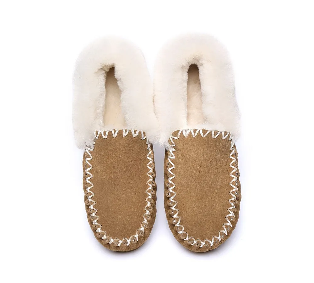 AUSTRALIAN SHEPHERD® UGG Slippers Sheepskin Wool Ankle Popo Moccasins