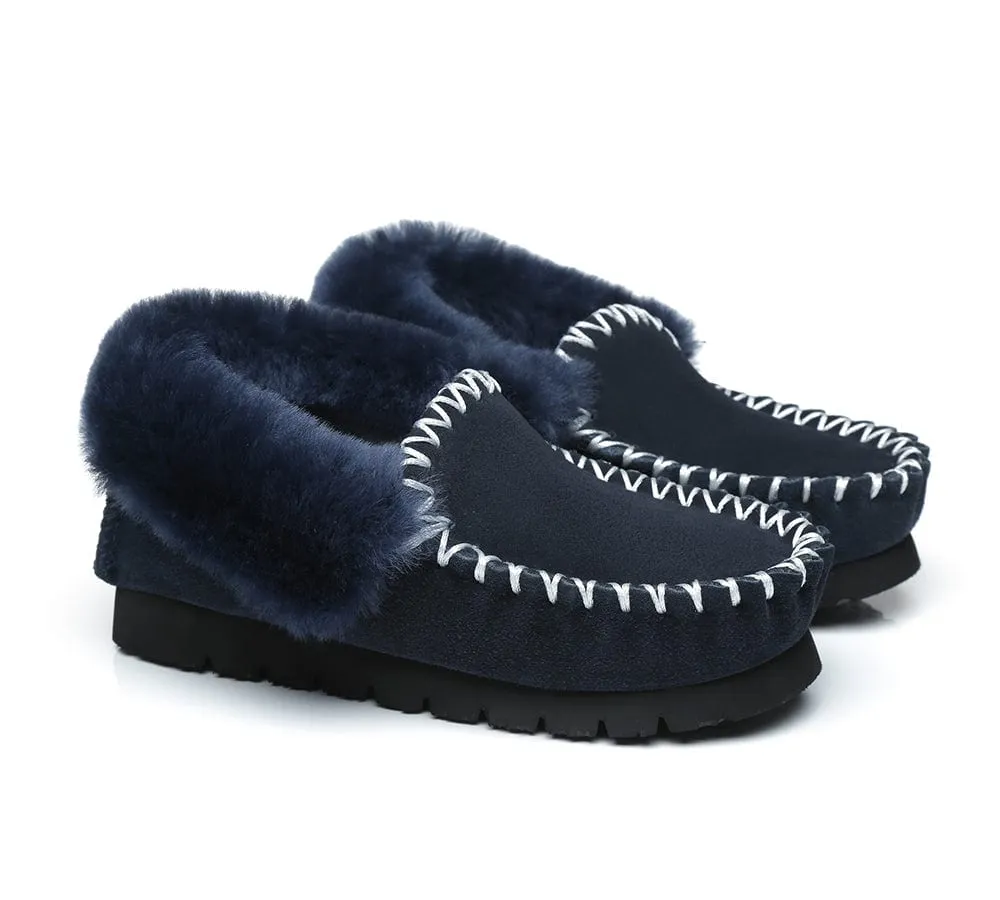 AUSTRALIAN SHEPHERD® UGG Slippers Sheepskin Wool Ankle Popo Moccasins