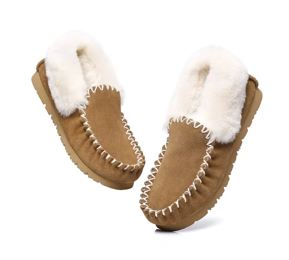 AUSTRALIAN SHEPHERD® UGG Slippers Sheepskin Wool Ankle Popo Moccasins