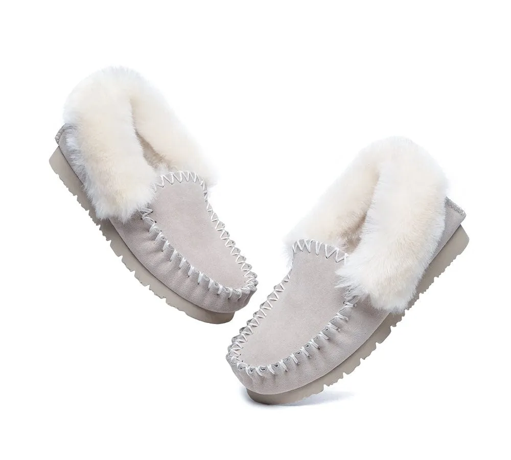 AUSTRALIAN SHEPHERD® UGG Slippers Sheepskin Wool Ankle Popo Moccasins