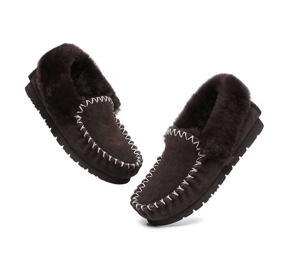 AUSTRALIAN SHEPHERD® UGG Slippers Sheepskin Wool Ankle Popo Moccasins