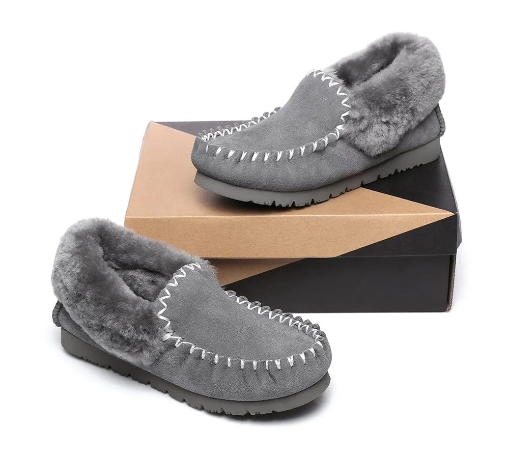 AUSTRALIAN SHEPHERD® UGG Slippers Sheepskin Wool Ankle Popo Moccasins