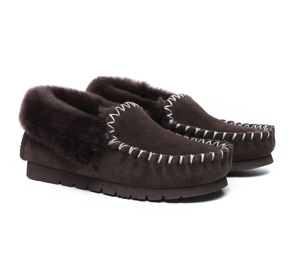 AUSTRALIAN SHEPHERD® UGG Slippers Sheepskin Wool Ankle Popo Moccasins