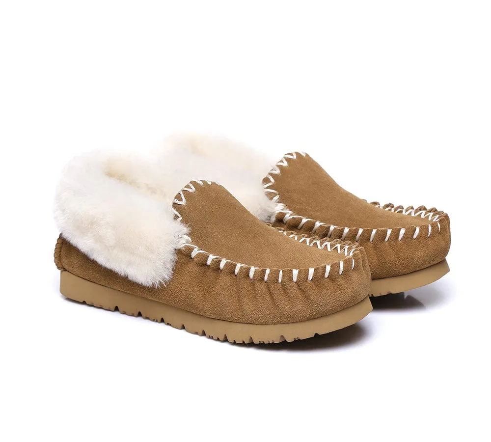 AUSTRALIAN SHEPHERD® UGG Slippers Sheepskin Wool Ankle Popo Moccasins