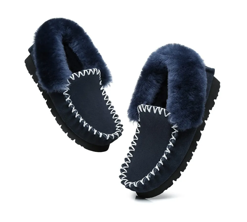 AUSTRALIAN SHEPHERD® UGG Slippers Sheepskin Wool Ankle Popo Moccasins