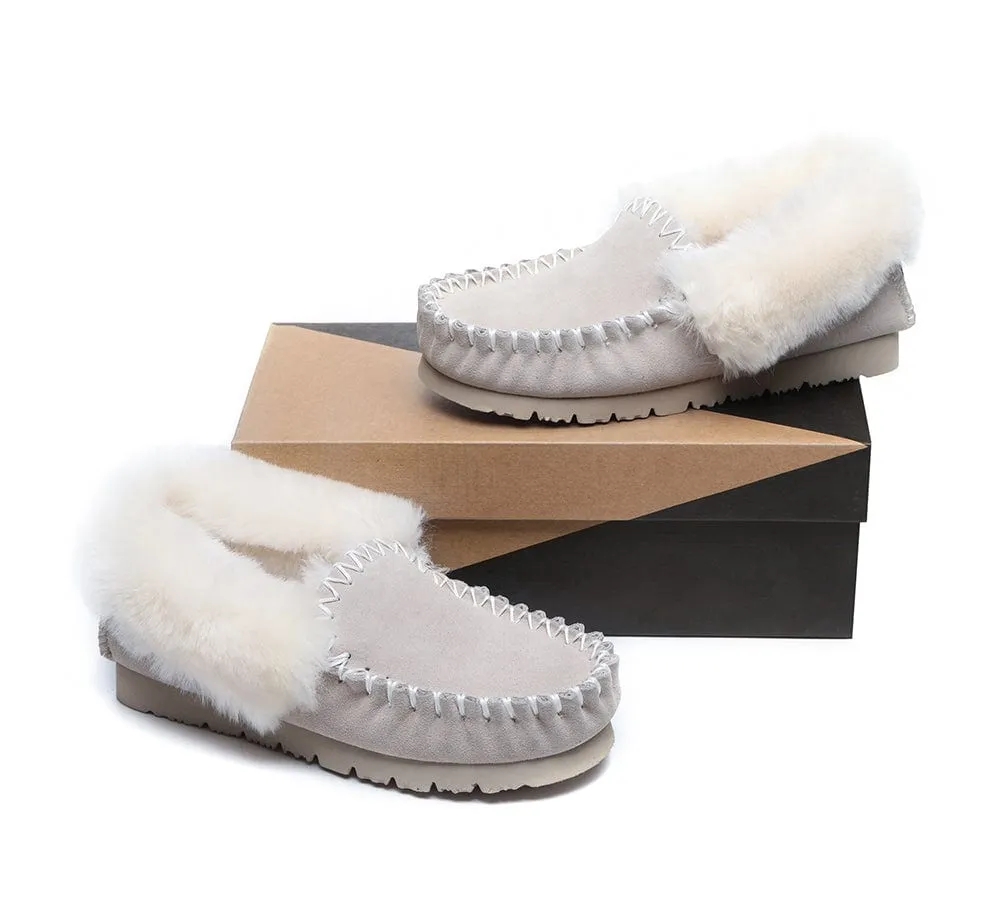 AUSTRALIAN SHEPHERD® UGG Slippers Sheepskin Wool Ankle Popo Moccasins