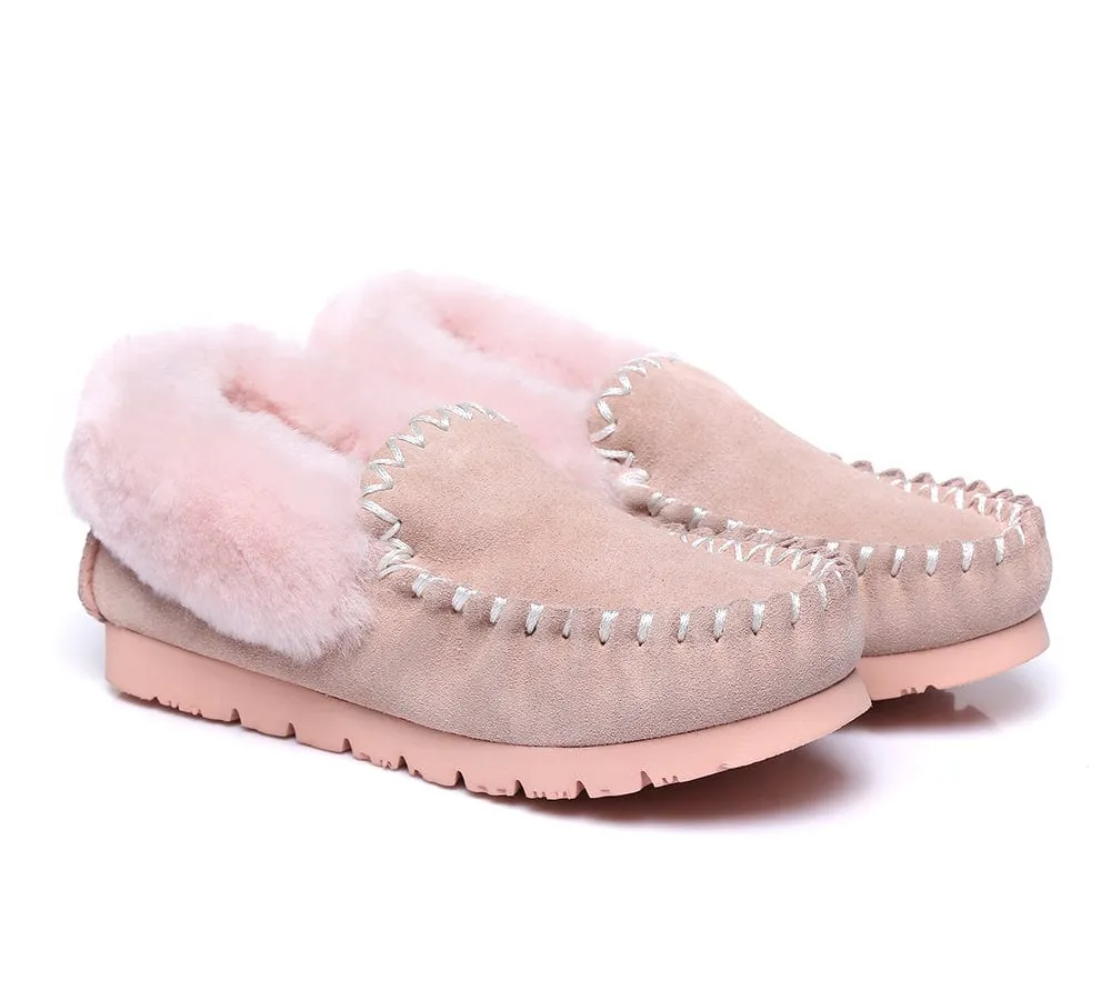 AUSTRALIAN SHEPHERD® UGG Slippers Sheepskin Wool Ankle Popo Moccasins