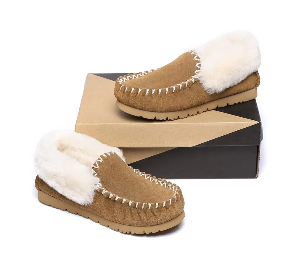 AUSTRALIAN SHEPHERD® UGG Slippers Sheepskin Wool Ankle Popo Moccasins