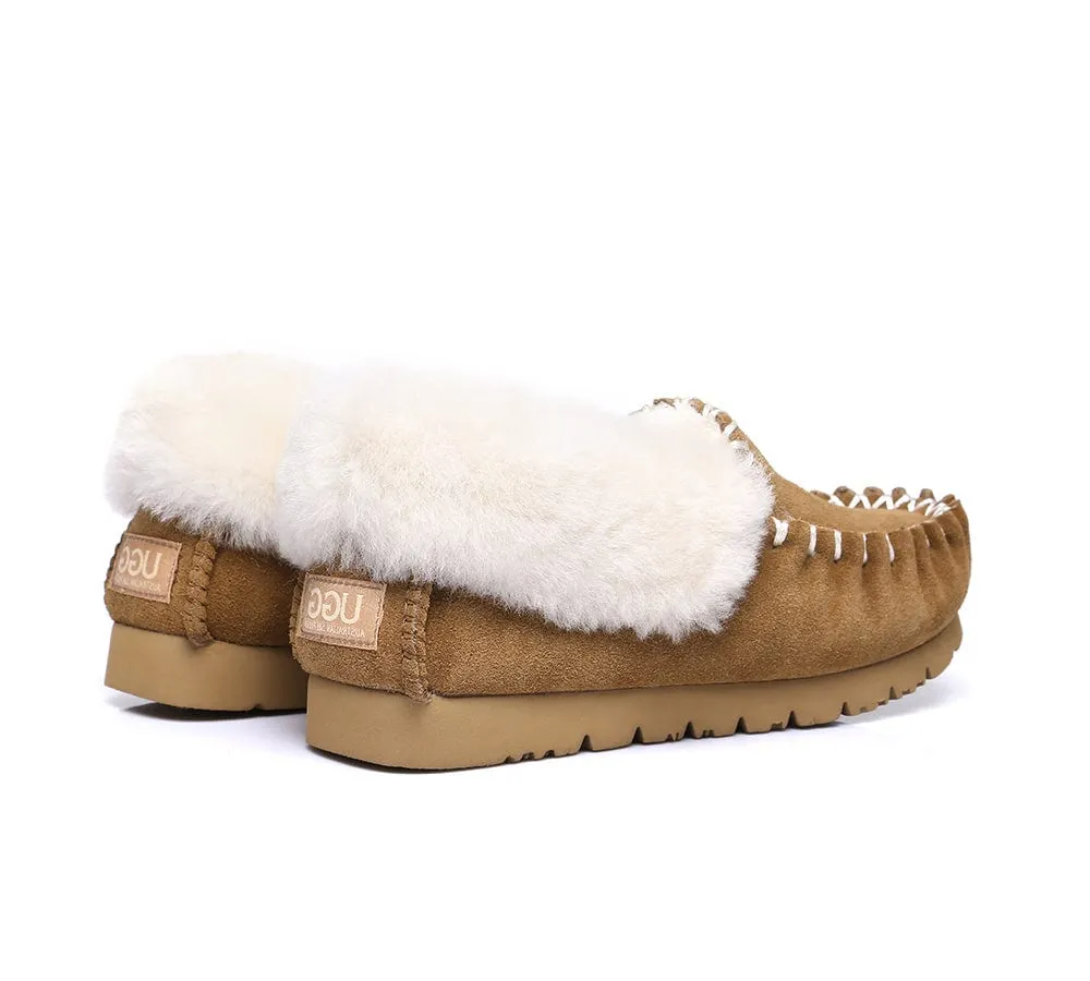 AUSTRALIAN SHEPHERD® UGG Slippers Sheepskin Wool Ankle Popo Moccasins