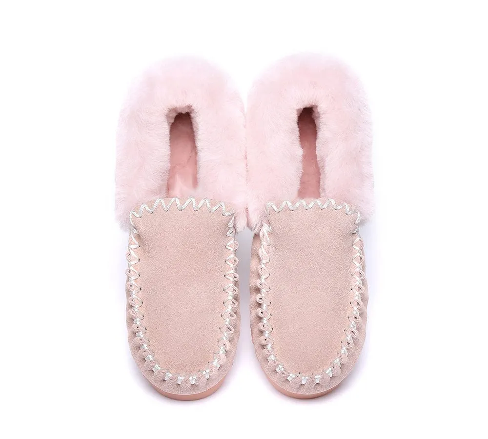 AUSTRALIAN SHEPHERD® UGG Slippers Sheepskin Wool Ankle Popo Moccasins