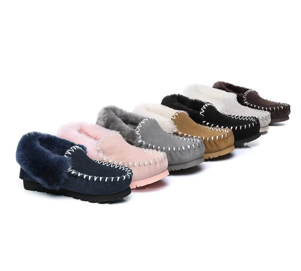 AUSTRALIAN SHEPHERD® UGG Slippers Sheepskin Wool Ankle Popo Moccasins