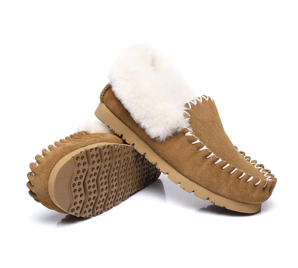 AUSTRALIAN SHEPHERD® UGG Slippers Sheepskin Wool Ankle Popo Moccasins