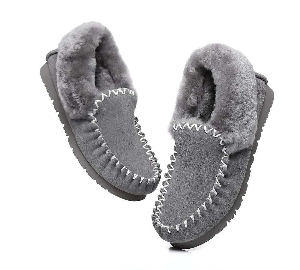 AUSTRALIAN SHEPHERD® UGG Slippers Sheepskin Wool Ankle Popo Moccasins