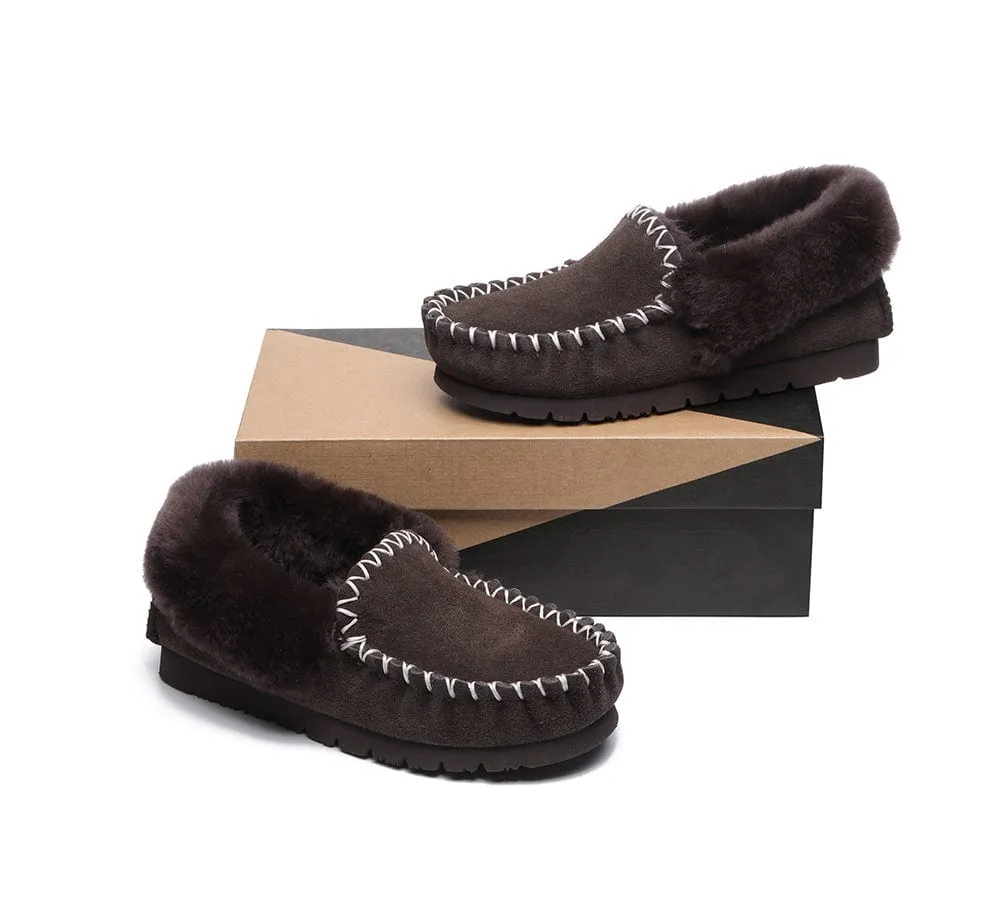 AUSTRALIAN SHEPHERD® UGG Slippers Sheepskin Wool Ankle Popo Moccasins