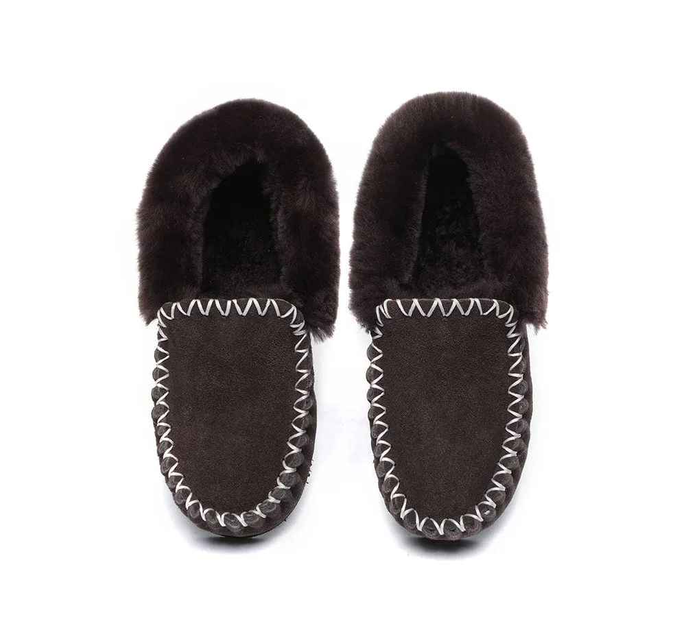 AUSTRALIAN SHEPHERD® UGG Slippers Sheepskin Wool Ankle Popo Moccasins