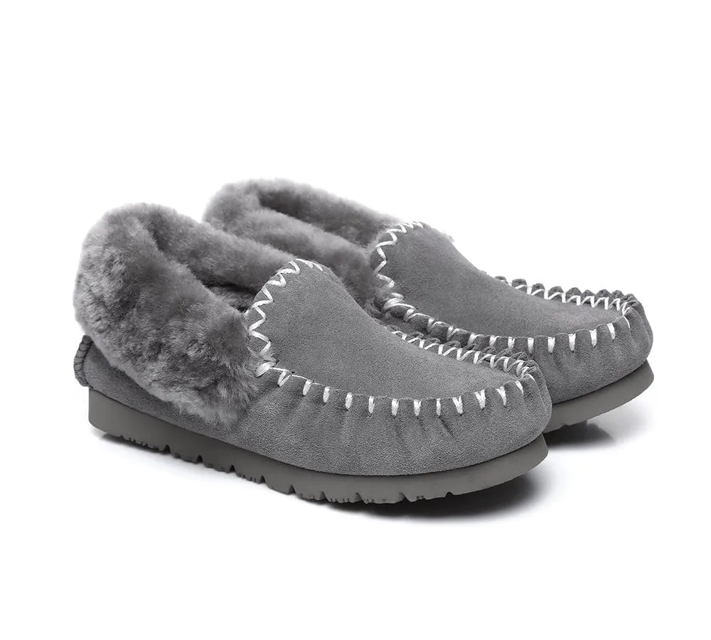 AUSTRALIAN SHEPHERD® UGG Slippers Sheepskin Wool Ankle Popo Moccasins