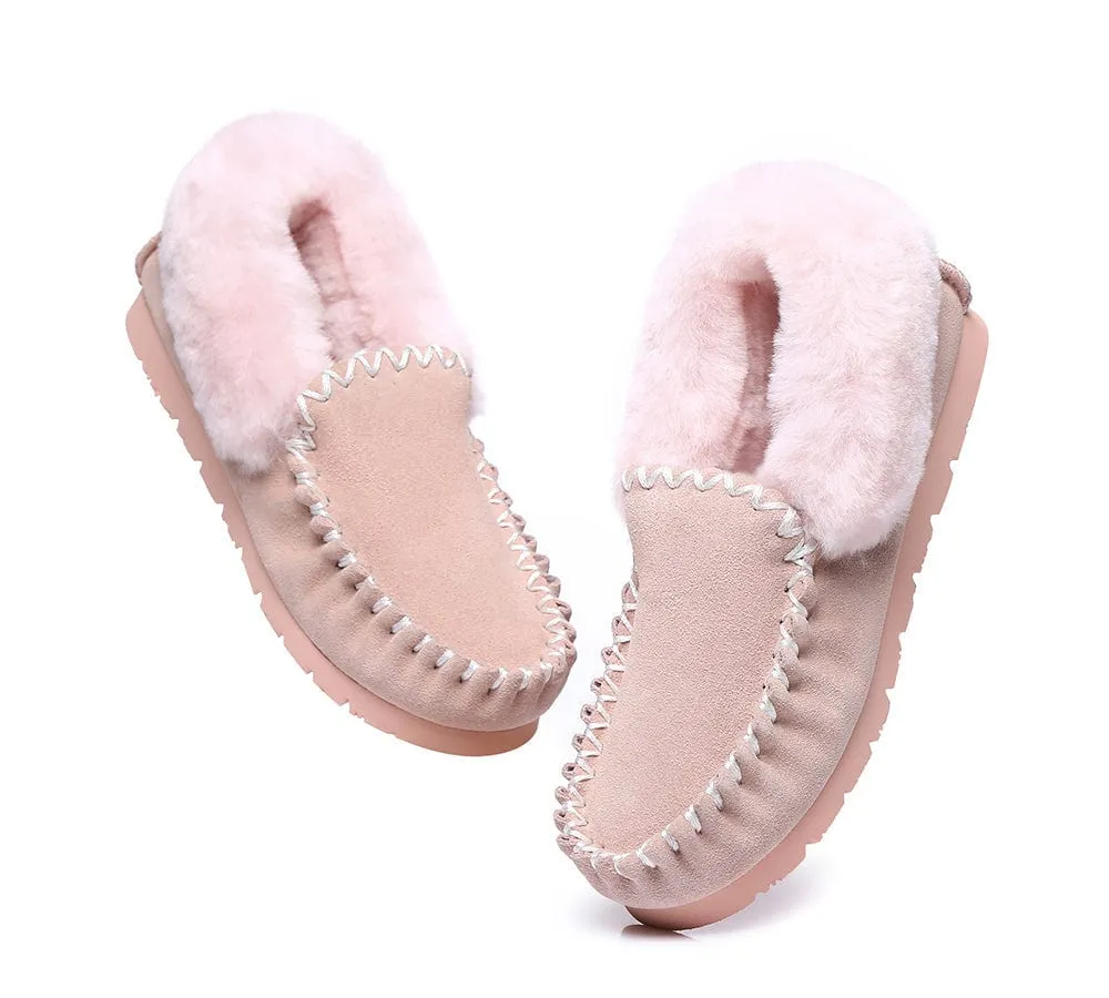 AUSTRALIAN SHEPHERD® UGG Slippers Sheepskin Wool Ankle Popo Moccasins