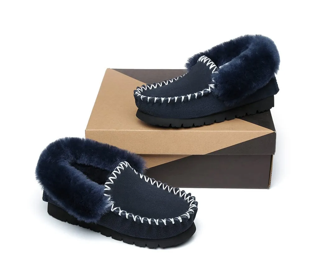 AUSTRALIAN SHEPHERD® UGG Slippers Sheepskin Wool Ankle Popo Moccasins