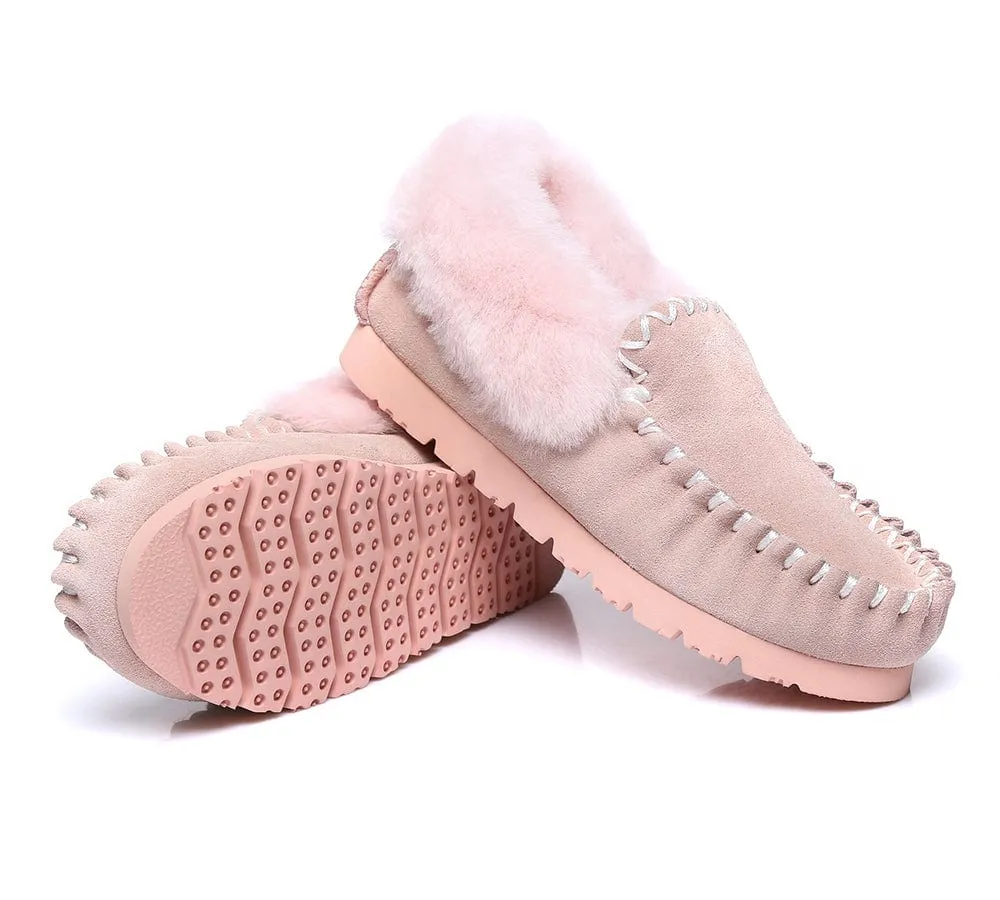 AUSTRALIAN SHEPHERD® UGG Slippers Sheepskin Wool Ankle Popo Moccasins