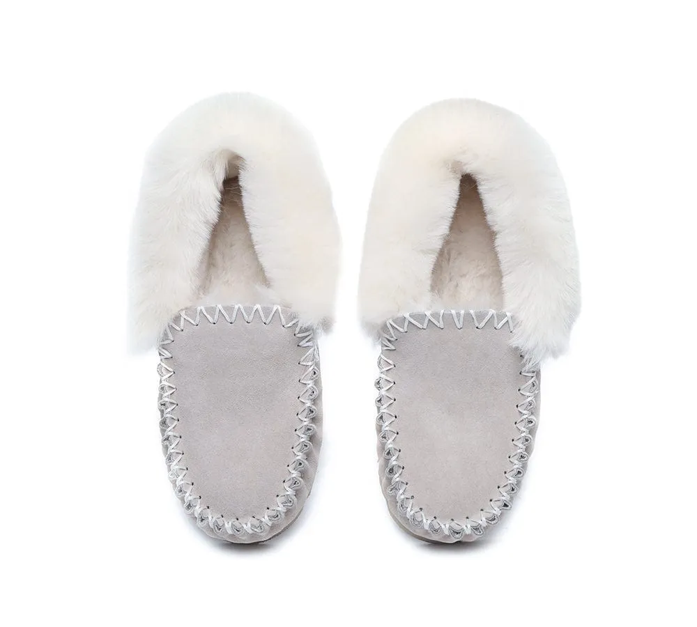 AUSTRALIAN SHEPHERD® UGG Slippers Sheepskin Wool Ankle Popo Moccasins