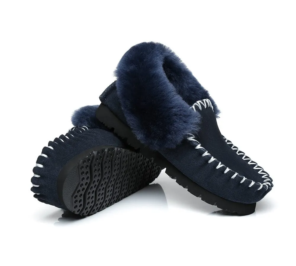 AUSTRALIAN SHEPHERD® UGG Slippers Sheepskin Wool Ankle Popo Moccasins