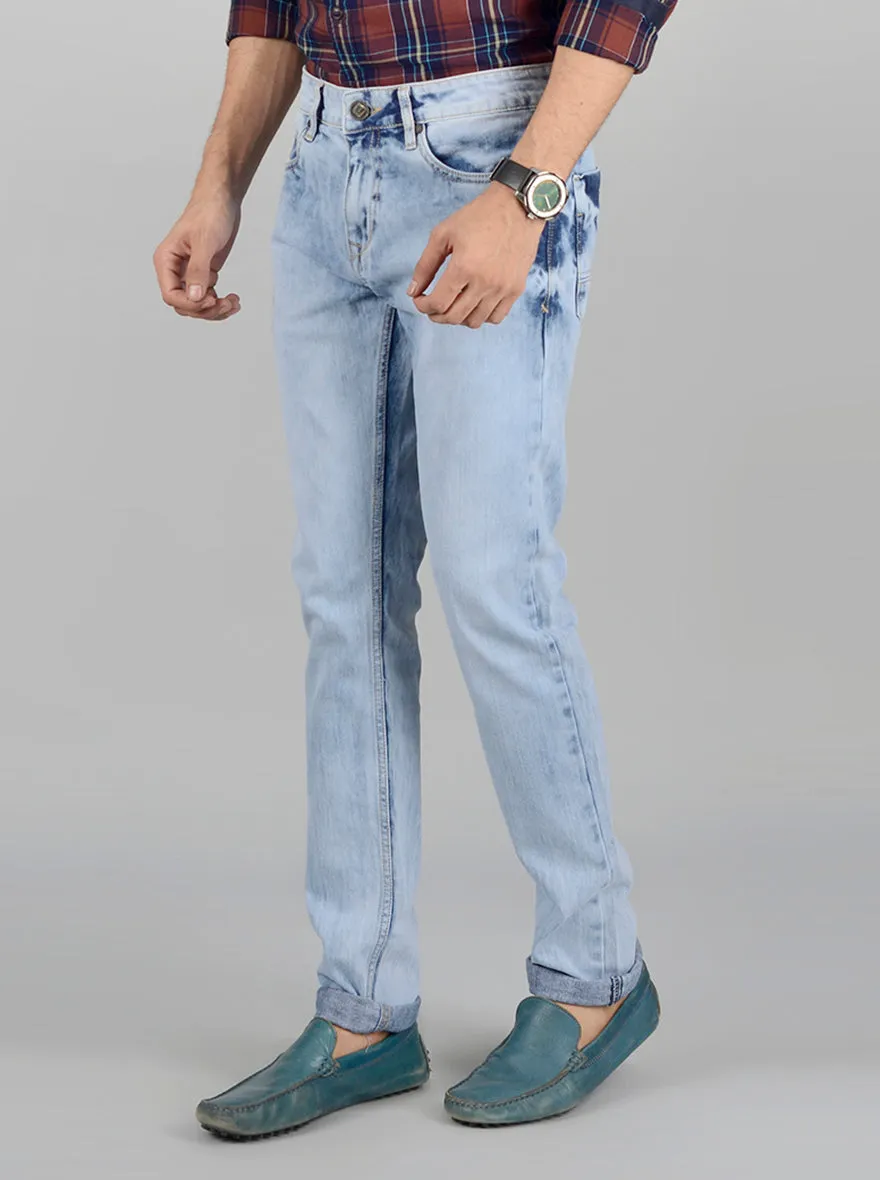 Blue Mirage Washed Narrow Fit Jeans | Greenfibre