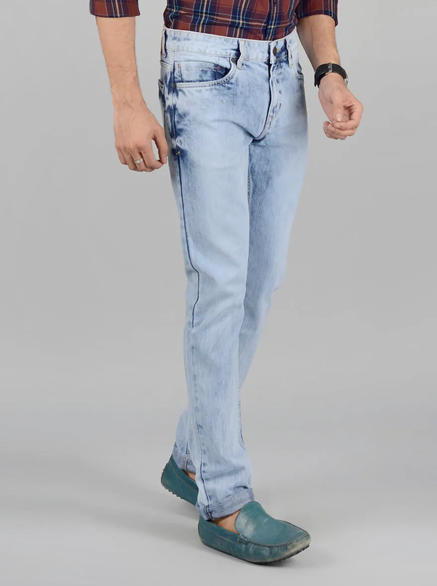 Blue Mirage Washed Narrow Fit Jeans | Greenfibre