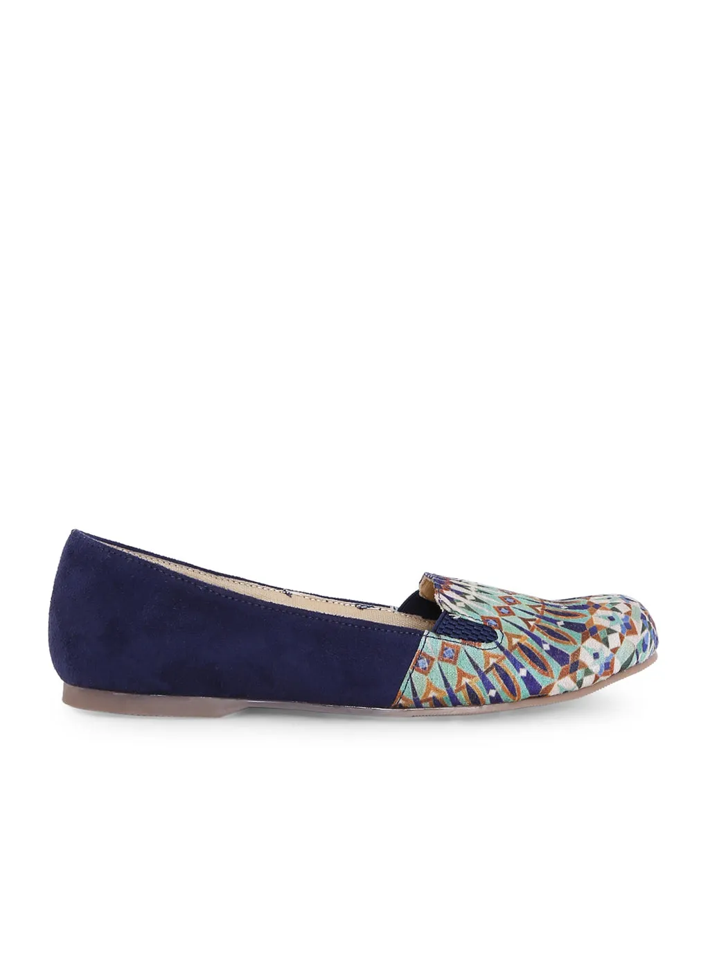 Blue Mughal Art Printed Moccasins