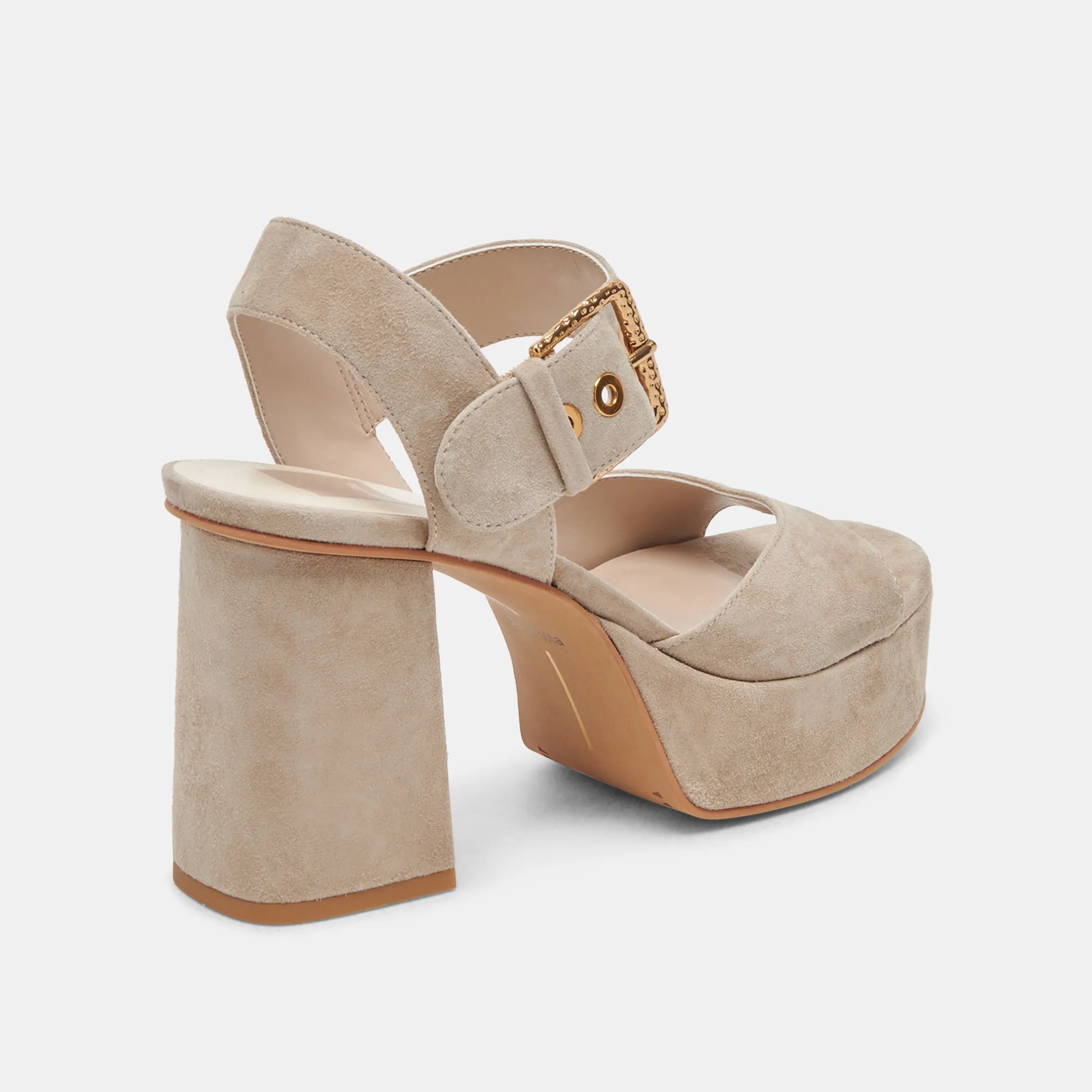 BOBBY HEELS ALMOND SUEDE