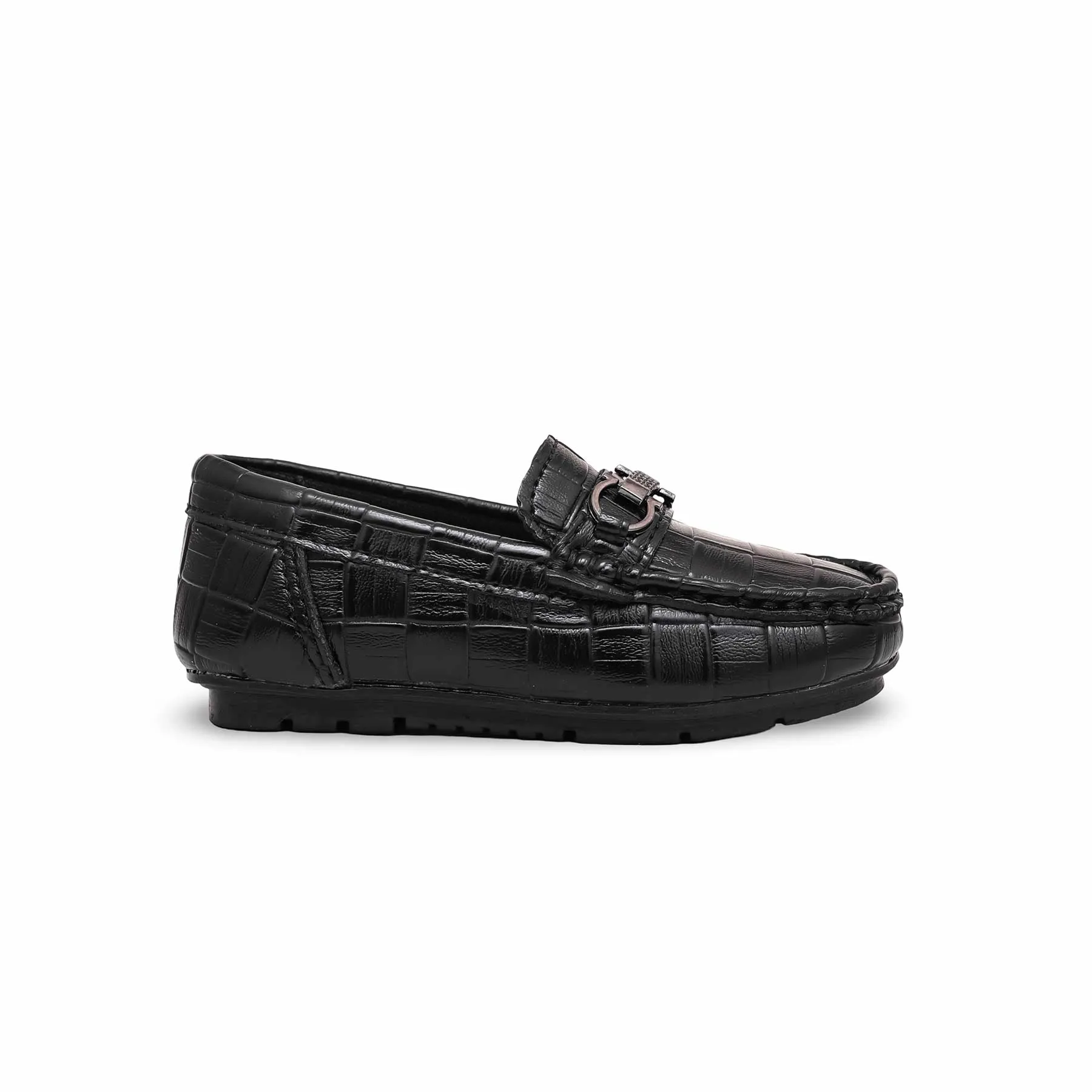 Boys Black Formal Moccasin KD0989