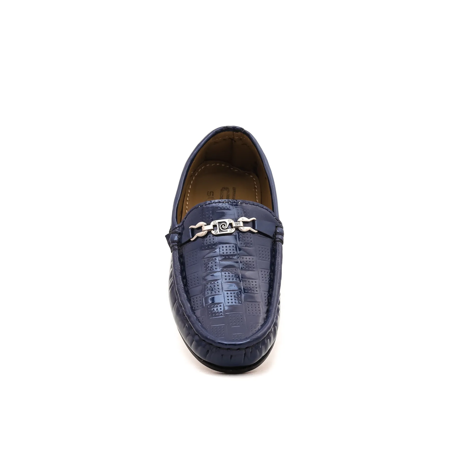 Boys Navy Formal Moccasin KD0760