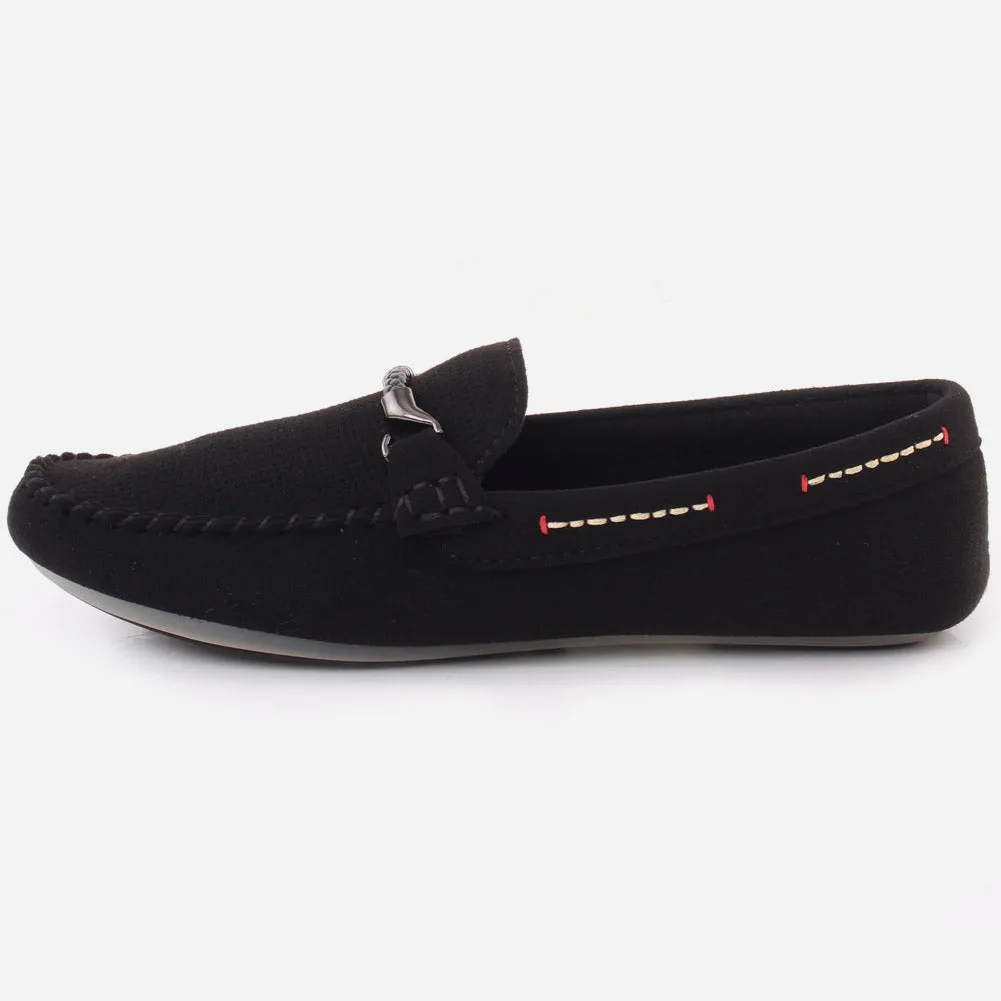 Boys "CALEB" Synthetic Rubber Sole Moccasins