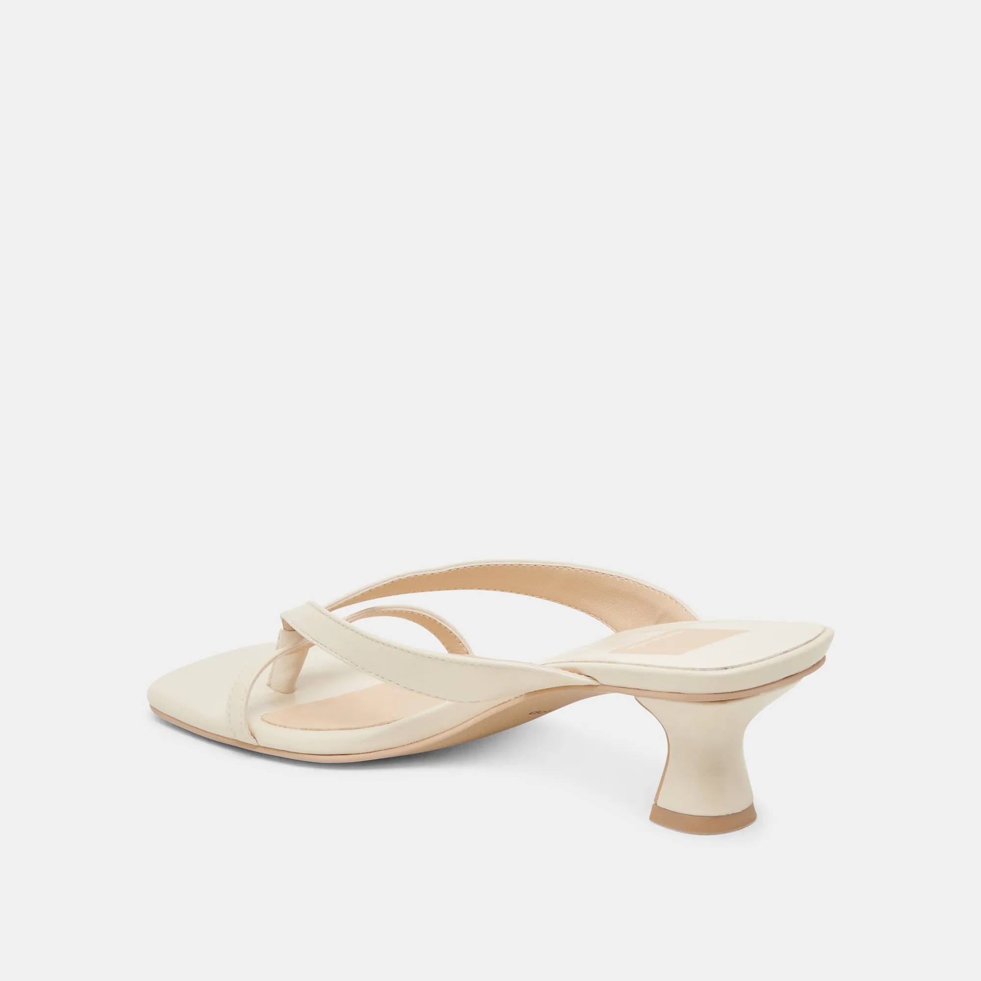 BREVEL HEELS OFF WHITE LEATHER